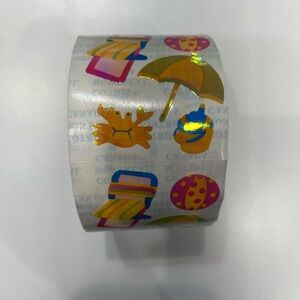 Colorful Beach Theme Sticker Roll